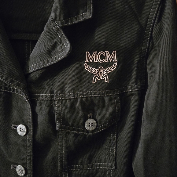 MCM Legre Black Button Down Denim Jacket - Picture 13 of 15